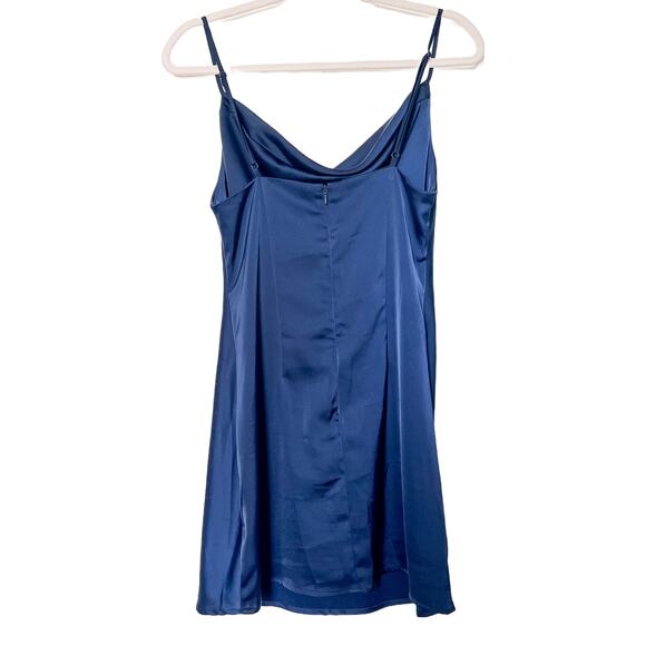 UO Mallory Cowl Neck Slip Dress Navy Medium - Picture 6 of 7